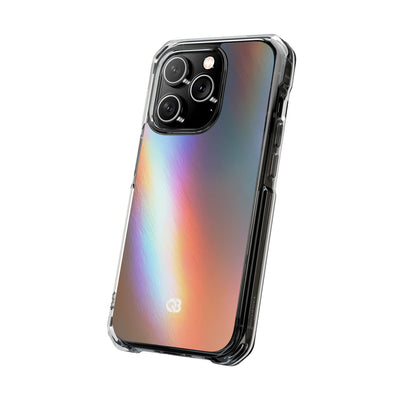 Prismatic Ray · Clear Impact Magnetic Phone Case for iPhone · Blue