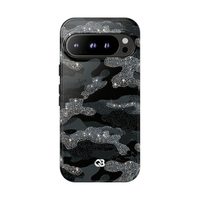 Glitter Shadow Camo · Tough Phone Case for Pixel ·  Black