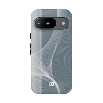Grey Tough Phone Case for Google Pixel - Slate Mesh Horizon