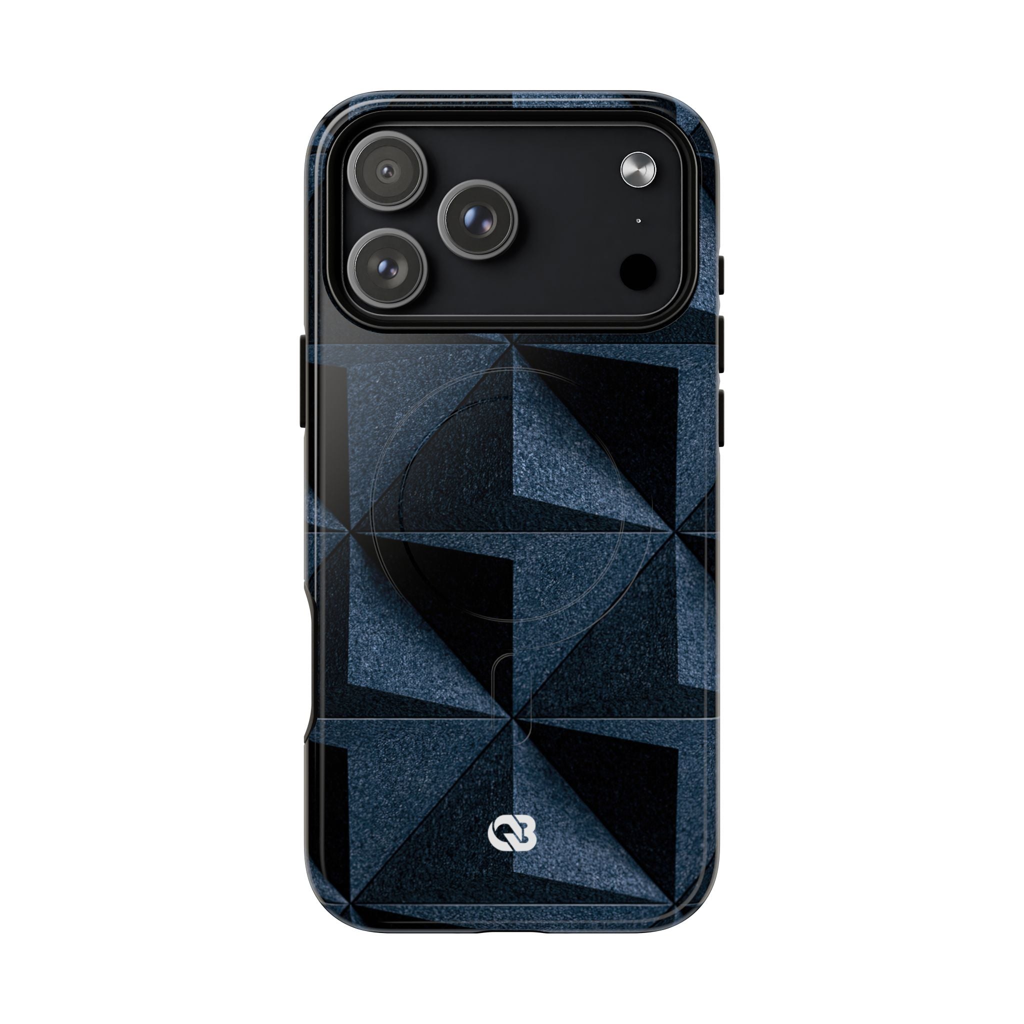 Blue Tough 2.0 Magsafe Phone Case for iPhone - Indigo Basalt Facets