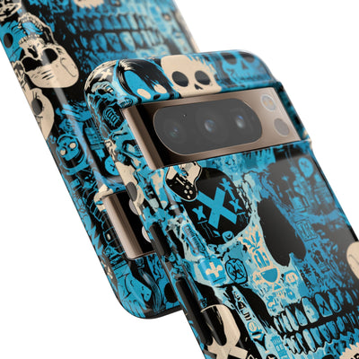 Electric Skull Graffiti · Tough Phone Case for Pixel ·  Blue