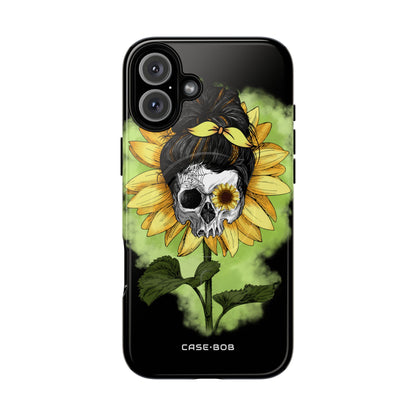 Sonnenblumen-Schädel iPhone 16 Plus Case - Tough+