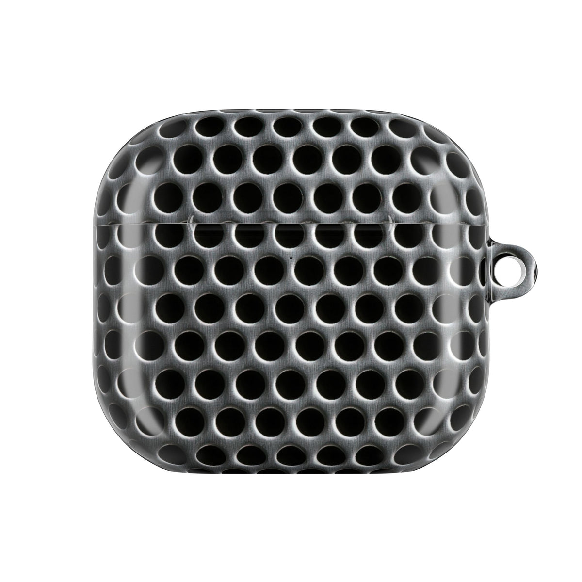 Brushed Perforated Steel · Hard Case for AirPods & AirPods Pro · Silver