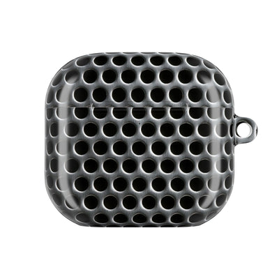 Brushed Perforated Steel · Hard Case for AirPods & AirPods Pro · Silver