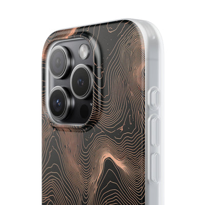 Orange Lite Phone Case for iPhone - Salmon Ridge Topo