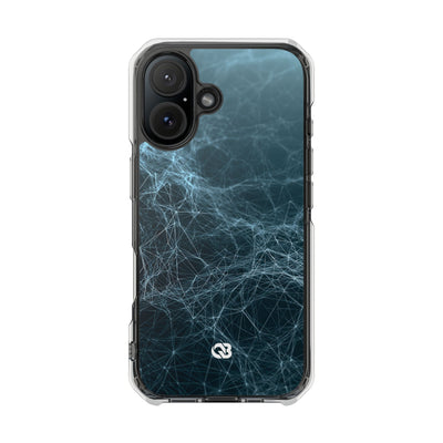Teal Impact MagSafe Phone Case for iPhone - Arctic Neural Mesh