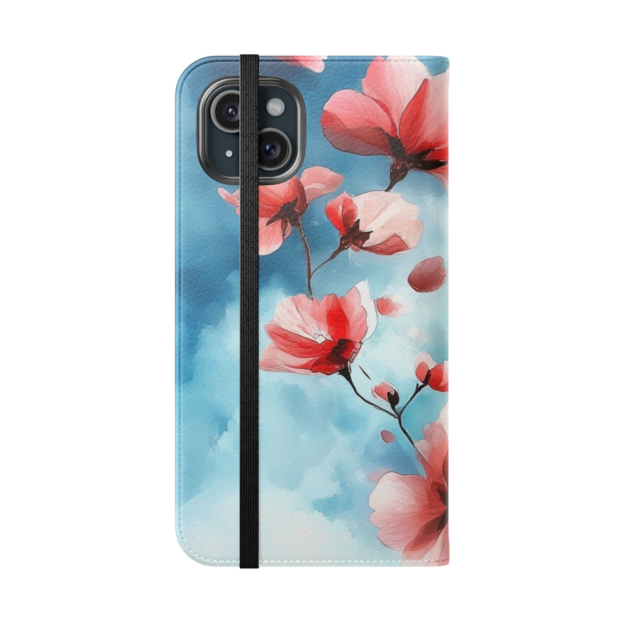 Roze Bloesem Drift - iPhone 15 Plus Case - Portemonnee