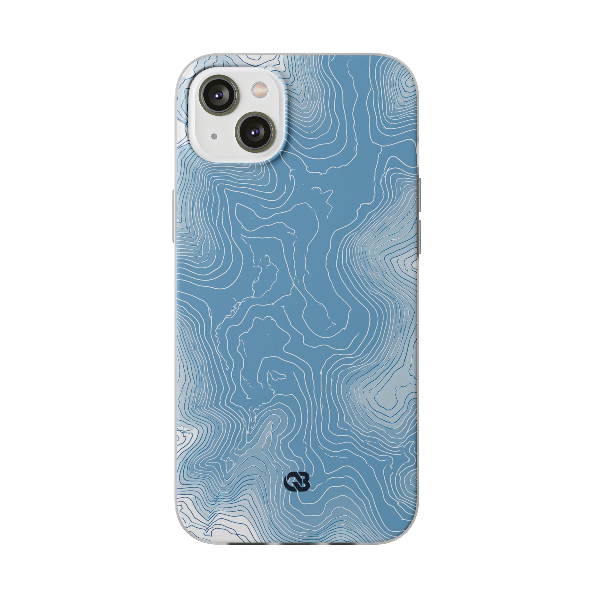 Blue Lite Phone Case for iPhone - Glacial Ridge Topo