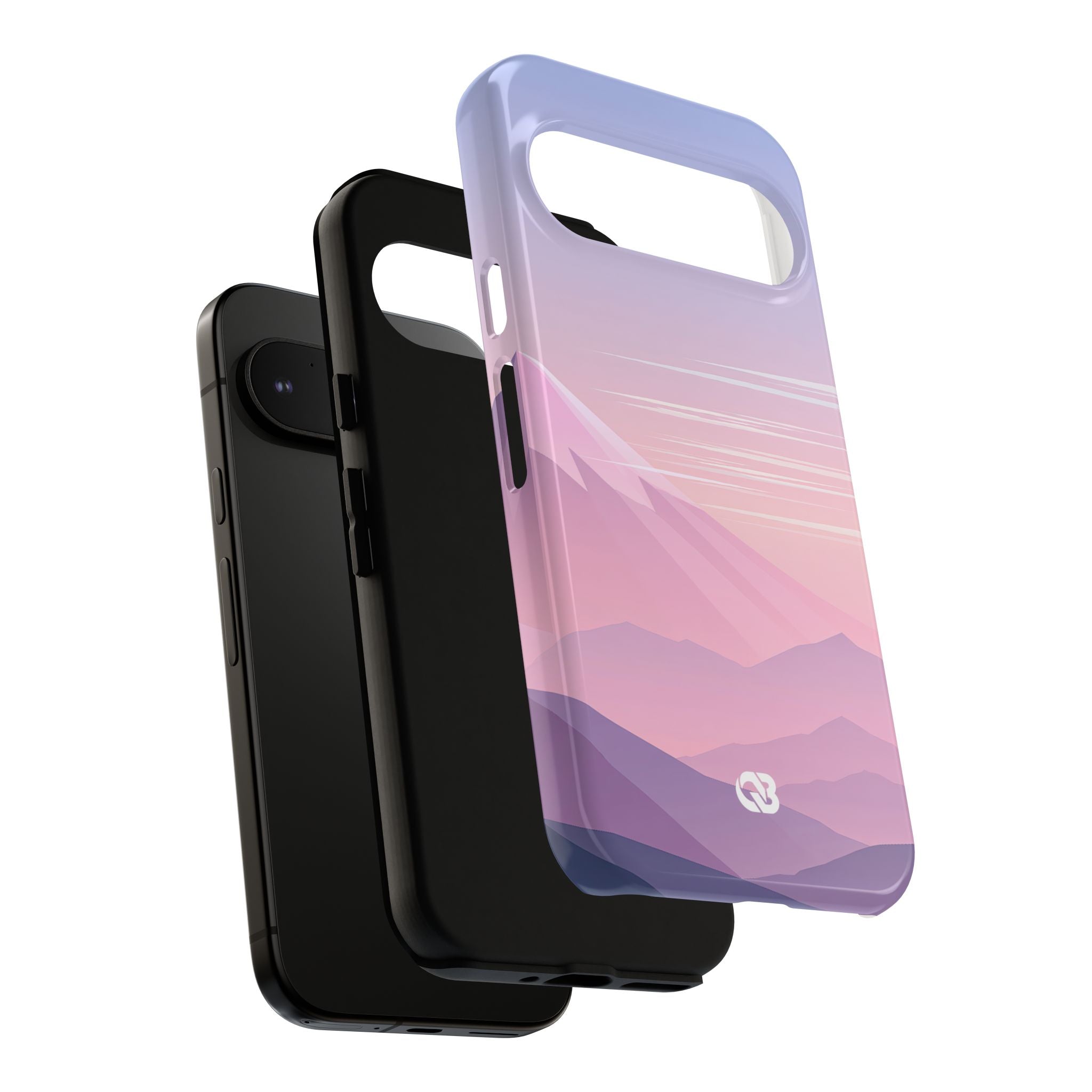 Purple Tough Phone Case for Google Pixel - Lavender Alpine Dawn
