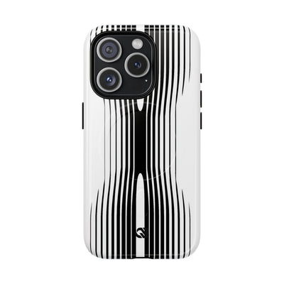 White Tough 2.0 Magsafe Phone Case for iPhone - Kinetic Mono Distortion