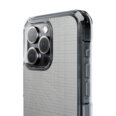 Grey Impact MagSafe Phone Case for iPhone - Chrome Mesh Warp