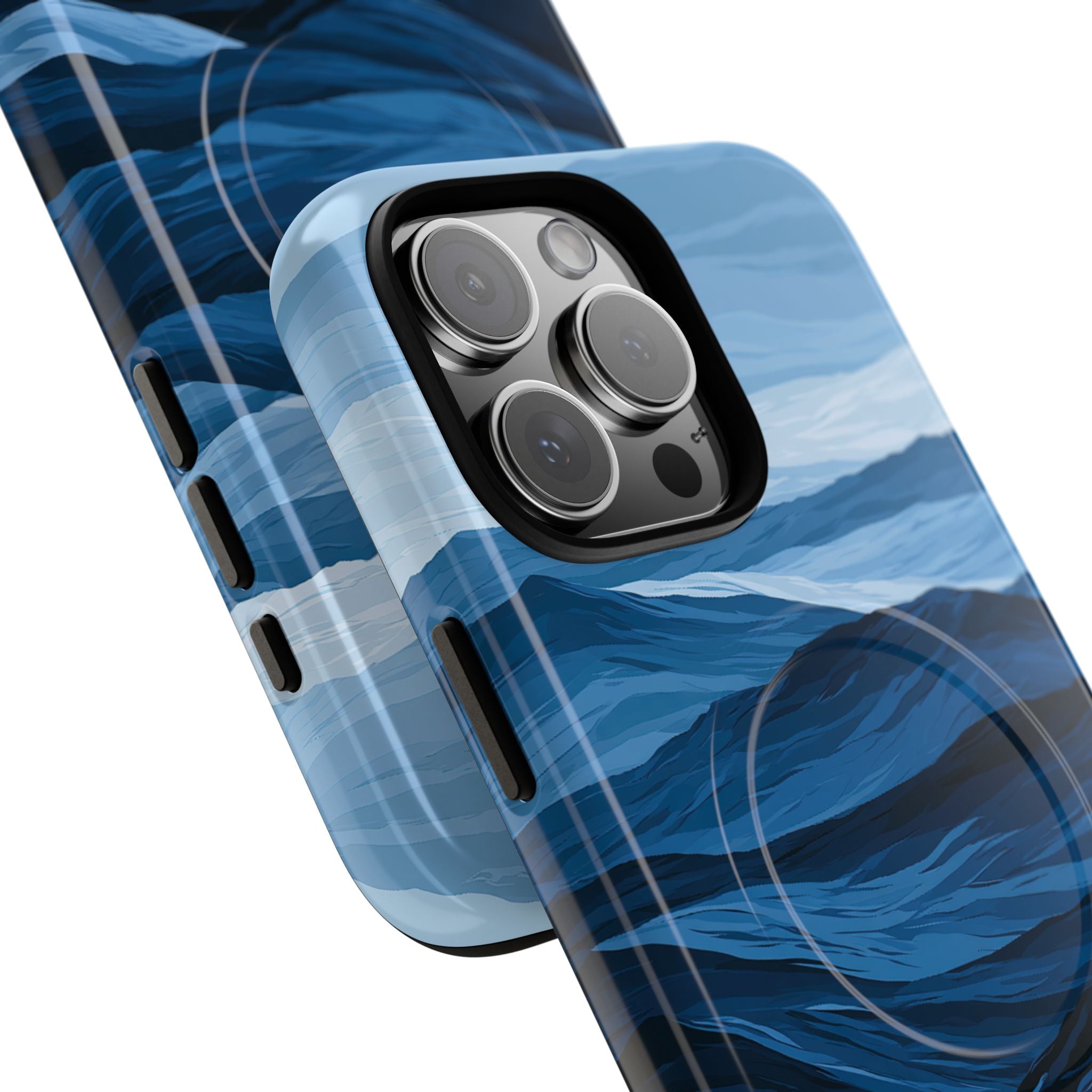 Blue Tough 2.0 Magsafe Phone Case for iPhone - Cobalt Ridge Tides
