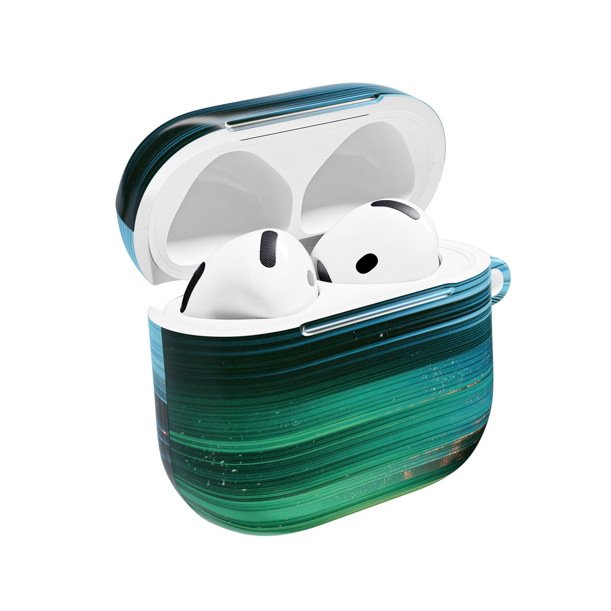 Digital Shoreline Drift · Hard Case for AirPods & AirPods Pro · Teal