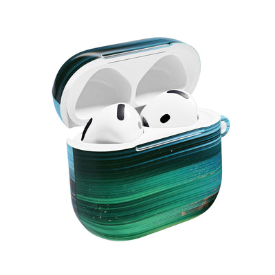 Digital Shoreline Drift · Hard Case for AirPods & AirPods Pro · Teal
