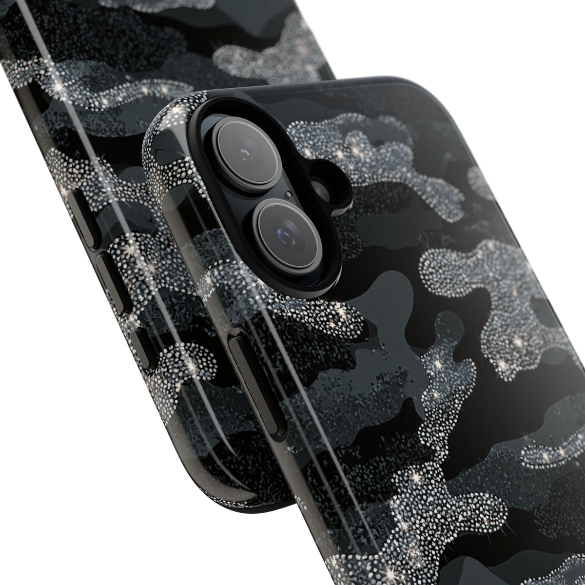Glitter Shadow Camo · Tough Phone Case for iPhone · Black
