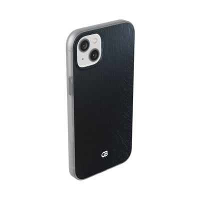 Black Lite Phone Case for iPhone - Midnight Brushed Grain