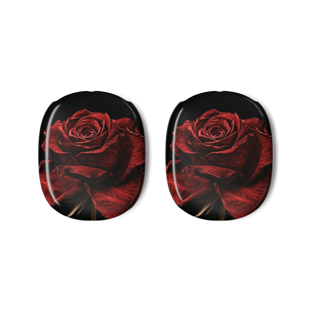 Crimson Noir Rose · Hard Case for AirPods Max · Black