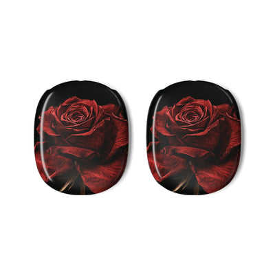 Crimson Noir Rose · Hard Case for AirPods Max · Black
