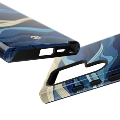 Cobalt Coast Layers · Coque de téléphone Tough pour Samsung