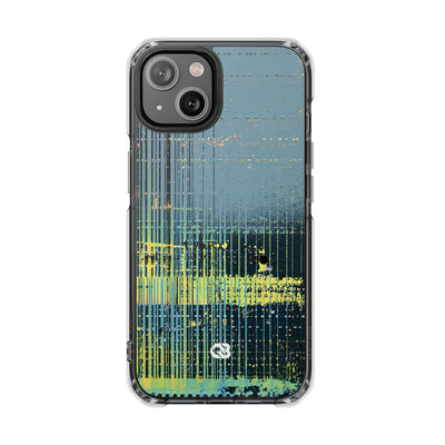 Acid Raster Circuit · Clear Impact Magnetic Phone Case for iPhone · Teal