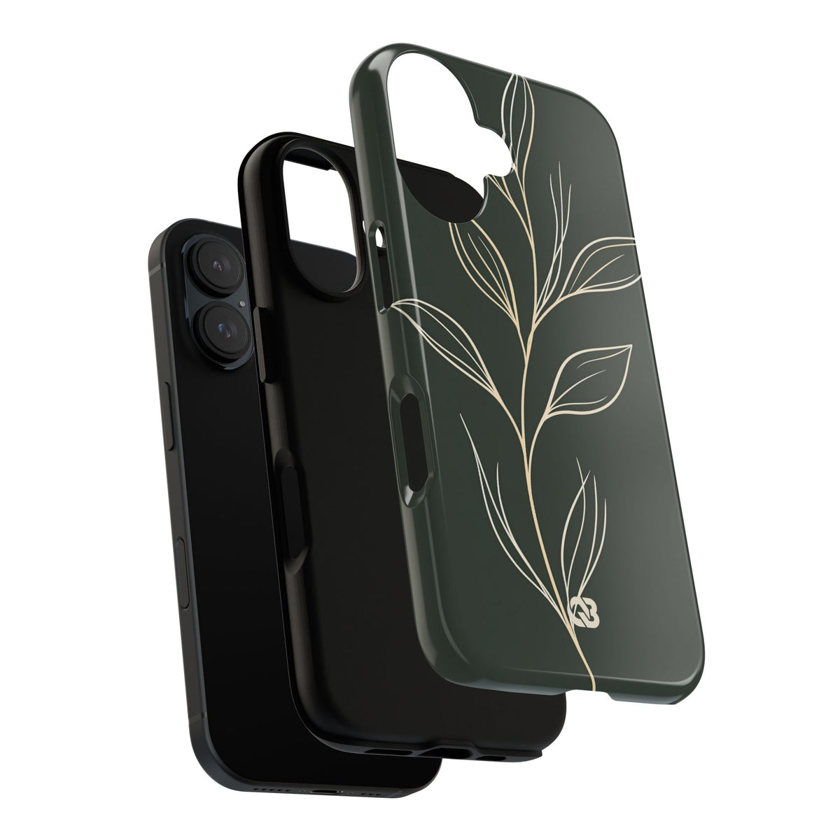 Minimal Botanical Stem · Tough Phone Case for iPhone · Green
