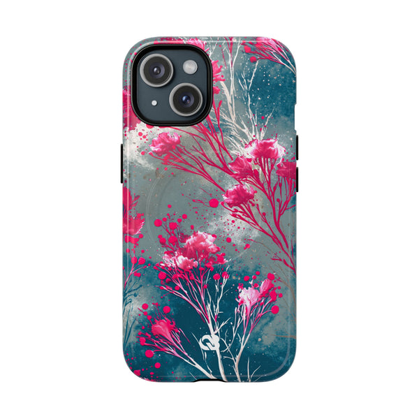 Cyber Blossom · Tough 2.0 Magnetic Phone Case for iPhone · Teal