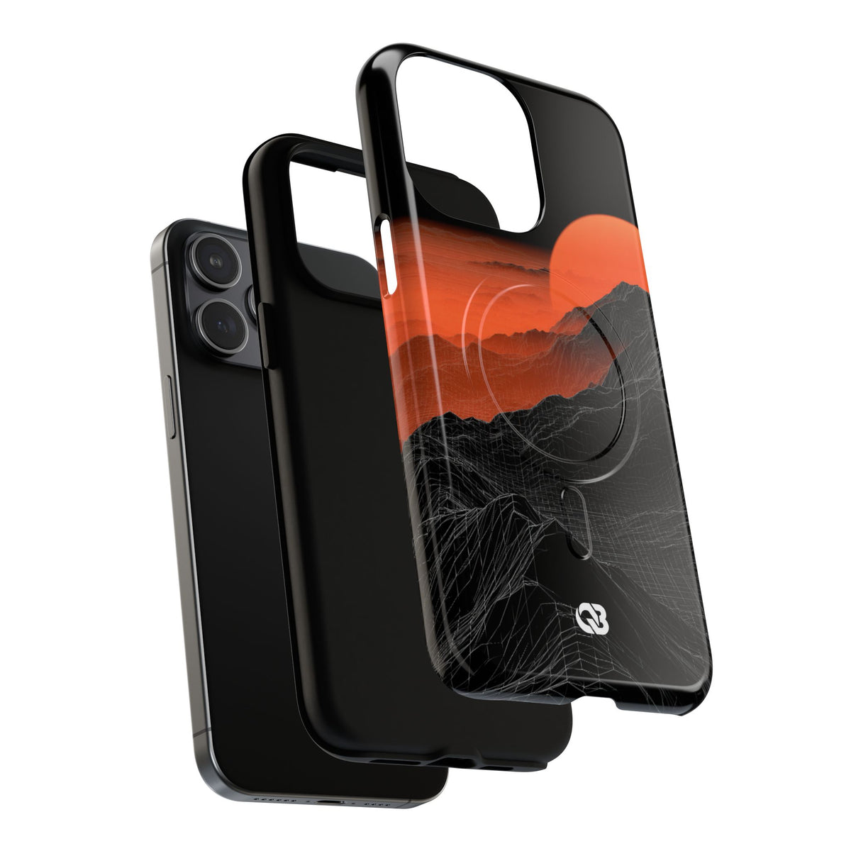 Solar Ridge Mesh · Tough 2.0 Magnetic Phone Case for iPhone · Black