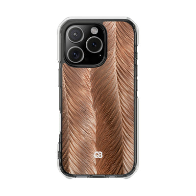 Rose Gold Weave · Clear Impact Magnetic Phone Case for iPhone · Brown