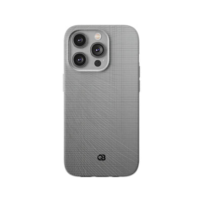 Grey Lite Phone Case for iPhone - Chrome Mesh Warp