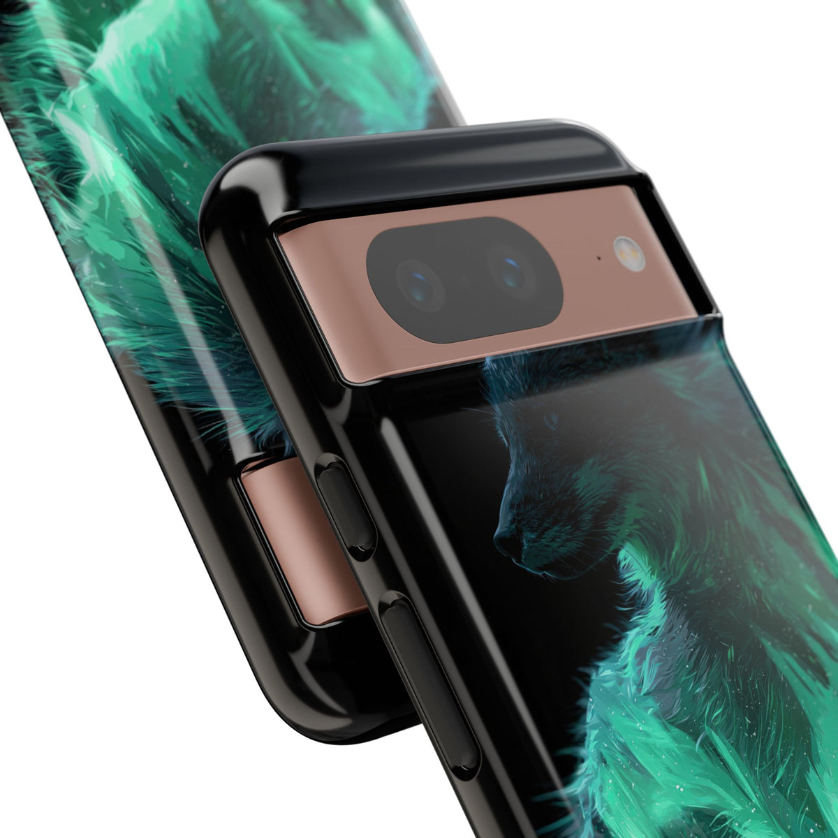 Nordic Aurora Fox · Tough Phone Case for Pixel ·  Teal