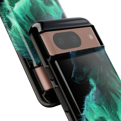 Nordic Aurora Fox · Tough Phone Case for Pixel ·  Teal