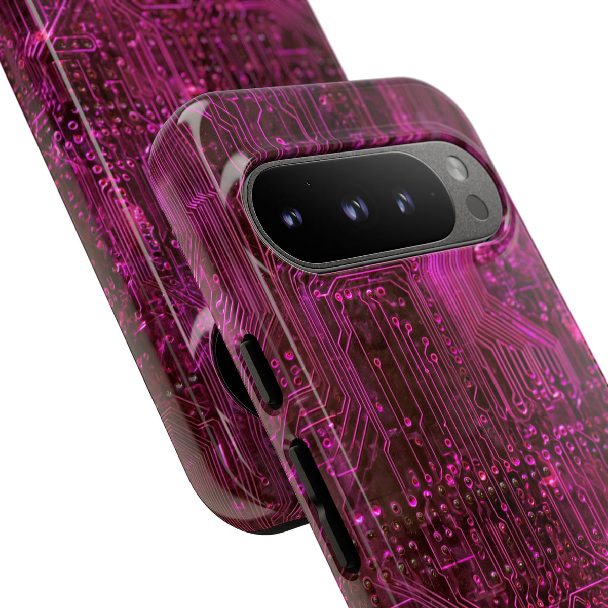 Magenta Circuit Trace · Tough Phone Case for Pixel ·  Pink