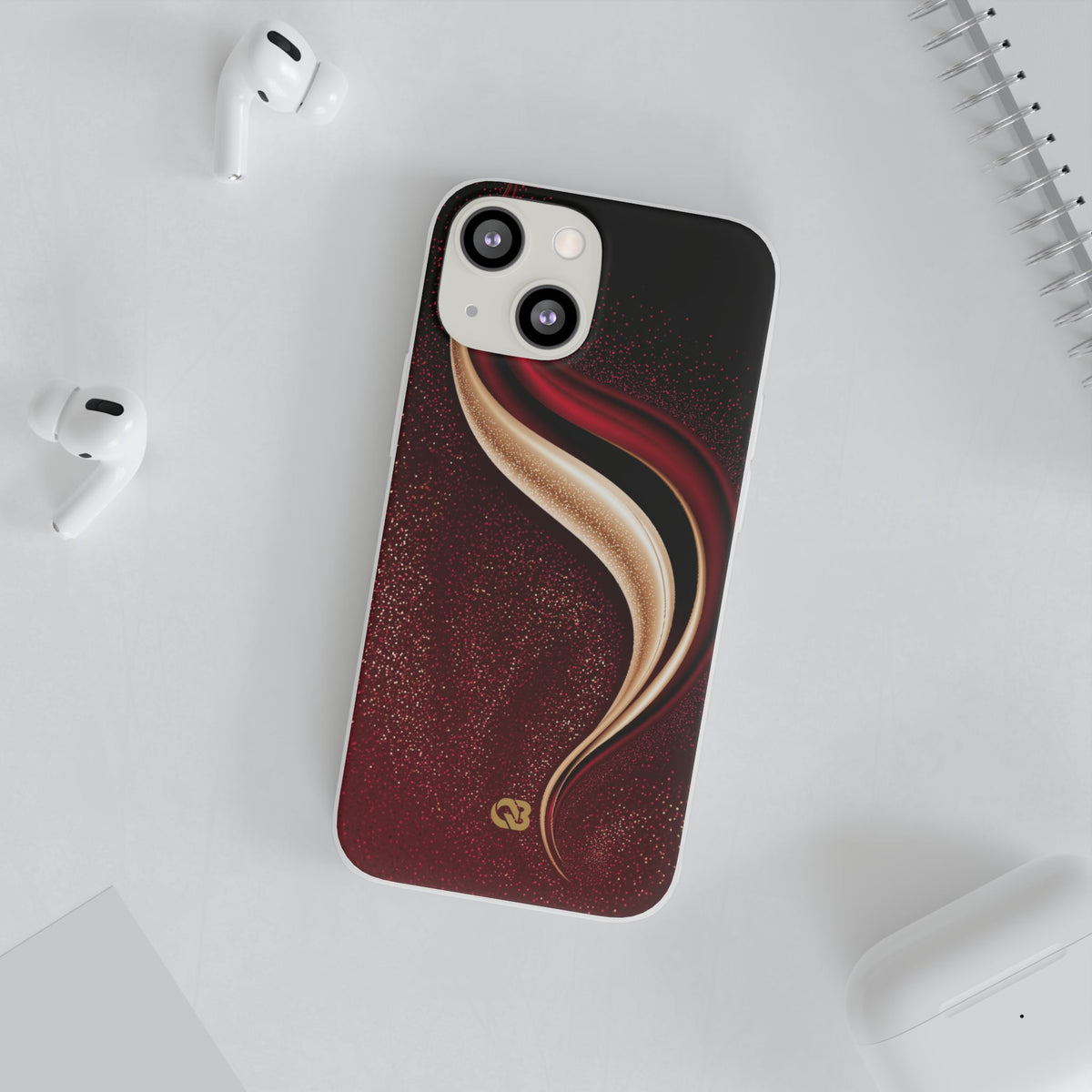 Gilded Crimson Flow · Lite Phone Case for iPhone ·  Red
