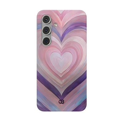Lavender Pulse Hearts · Soft Phone Case for Samsung