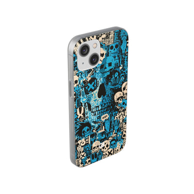 Electric Skull Graffiti · Lite Phone Case for iPhone ·  Blue