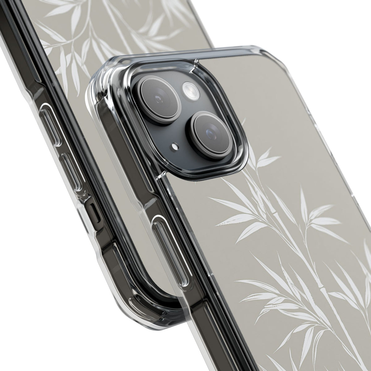 Serene Bamboo · Clear Impact Magnetic Phone Case for iPhone ·  Beige