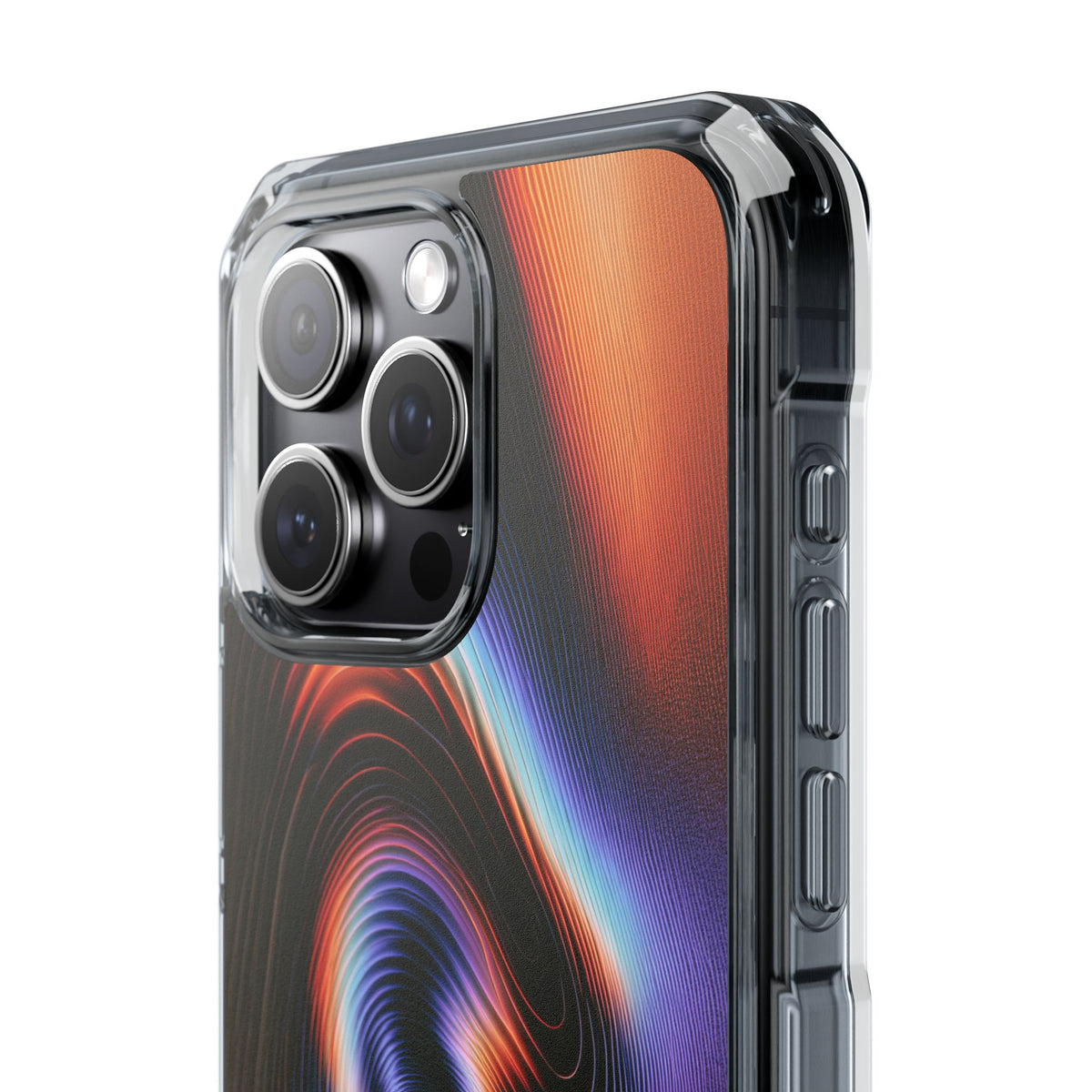 Prismatic Resonance · Clear Impact Magnetic Phone Case for iPhone · Purple