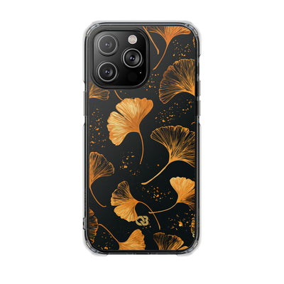Gilded Ginkgo · Clear Impact Magnetic Phone Case for iPhone · Gold