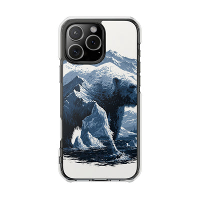 Fjord Summit Bear · Clear Impact Magnetic Phone Case for iPhone · Blue
