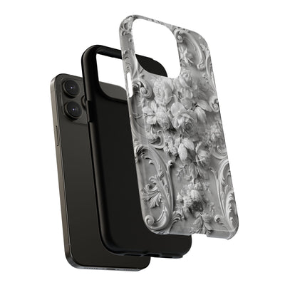 Rococo Marble Rose · Tough 2.0 Magnetic Phone Case for iPhone · White