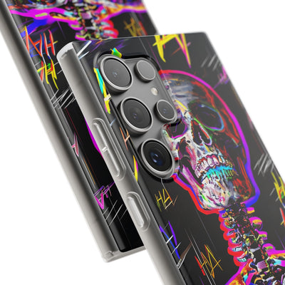 Neon Glitch Skeleton · Soft Handyhülle für Samsung