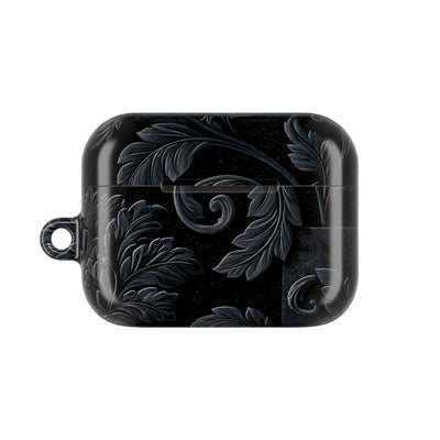 Obsidian Damask · Hard Case for AirPods & AirPods Pro · Black
