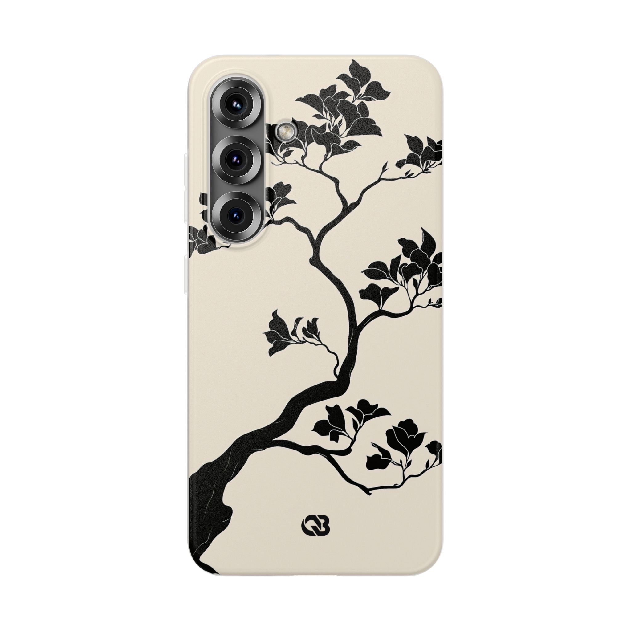 Beige Lite Phone Case for Samsung - Obsidian Bonsai Silhouette