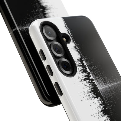Black Tough Phone Case for Samsung - Static Signal Split