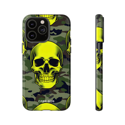 Neon Skull Camo iPhone 14 Pro Max Skal - Tough