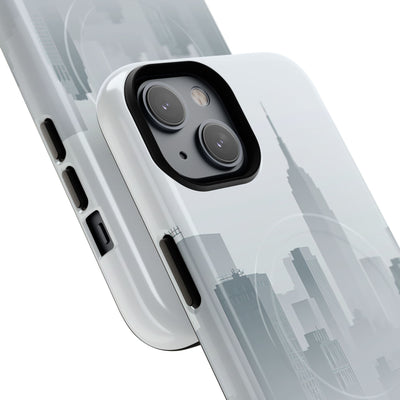 Grey Tough 2.0 Magsafe Phone Case for iPhone - Steel Mist Skyline