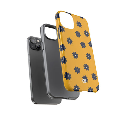Navy Daisy Mustard · Tough Phone Case for iPhone