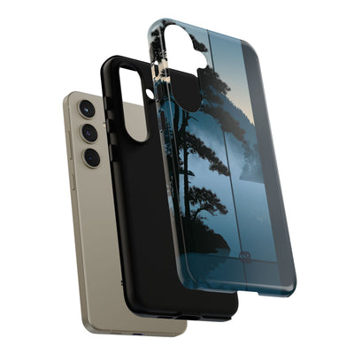 Blue Tough Phone Case for Samsung - Kyoto Mist Pine