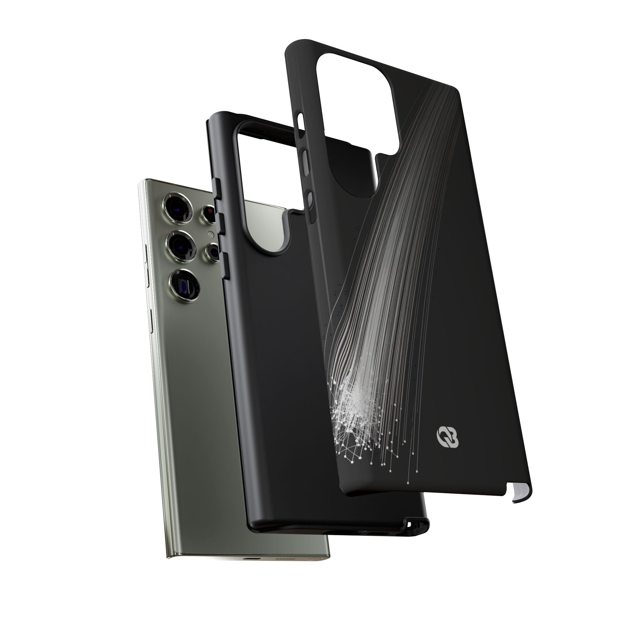 Black Tough Phone Case for Samsung - Linear Velocity Beam