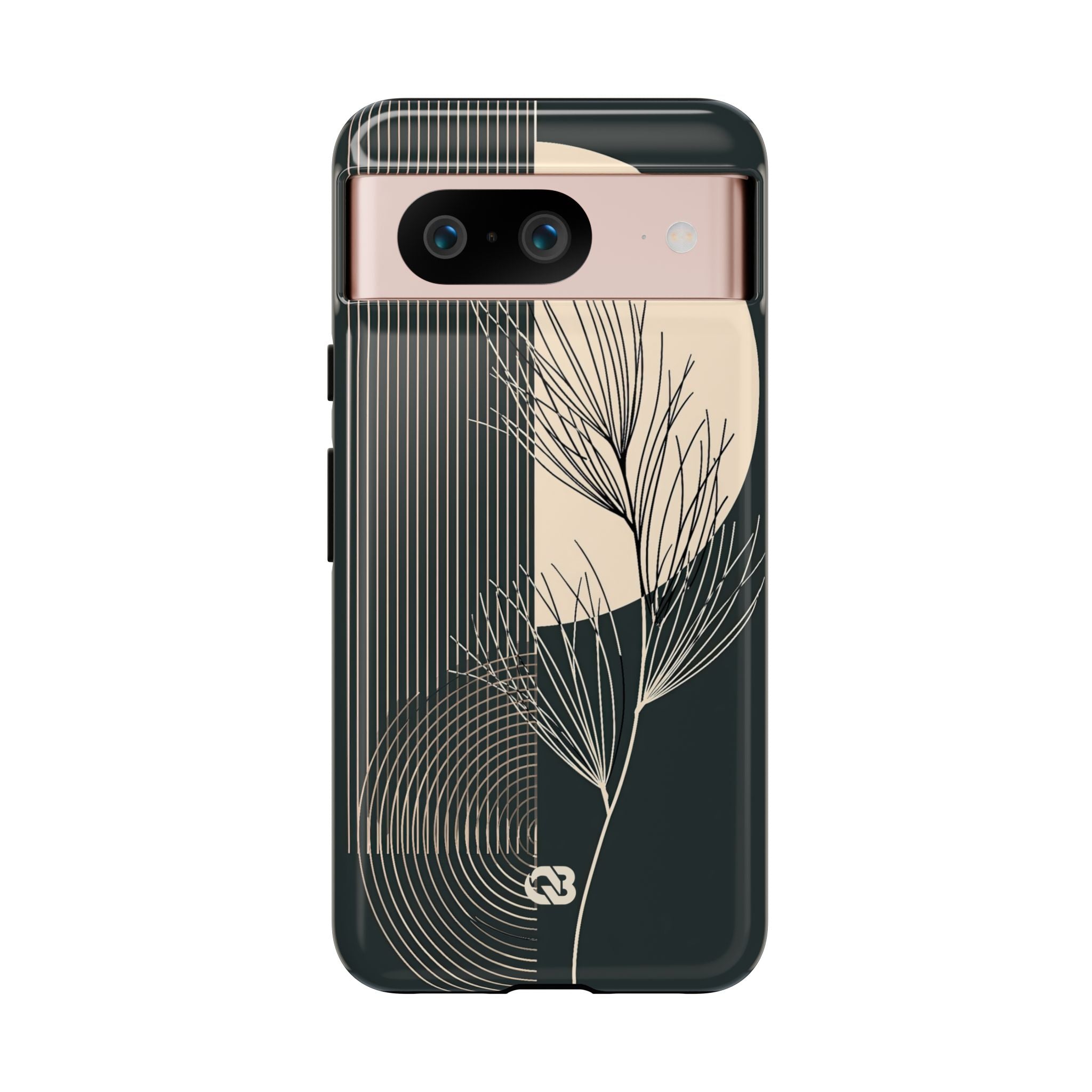 Black Tough Phone Case for Google Pixel - Obsidian Sand Willow